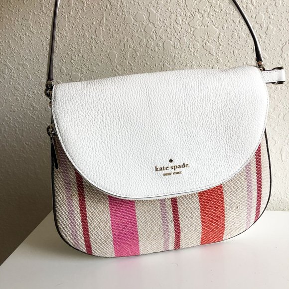 kate spade Handbags - NWT Kate Spade Leila Striped Canvas Shoulder Bag